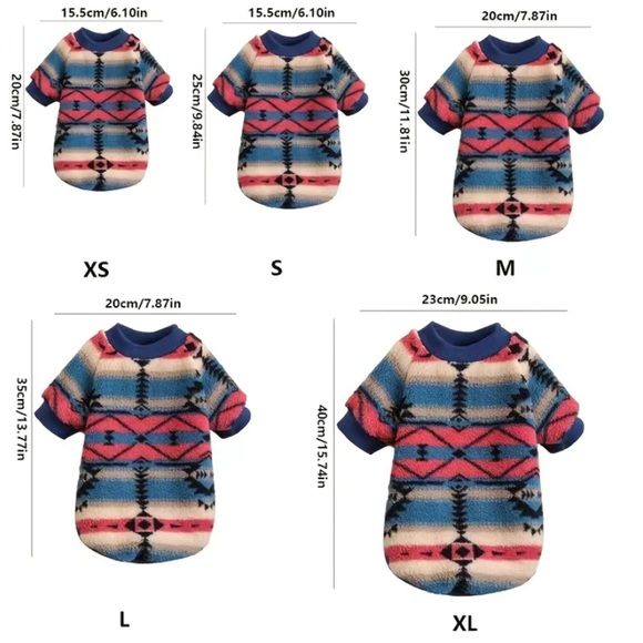Sweater for Small Dog With Aztec Pattern - Picture 3 of 5